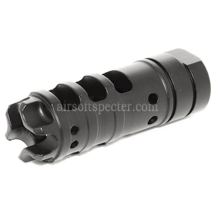 AIRSOFT SPECTER 68mm Dragon AK Style Metal Muzzle Brake Flash Hider For -14mm CCW Counter-Clockwise Thread Barrel Rifles Black