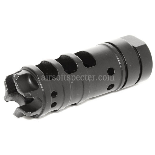 AIRSOFT SPECTER 68mm Dragon AK Style Metal Muzzle Brake Flash Hider For -14mm CCW Counter-Clockwise Thread Barrel Rifles Black