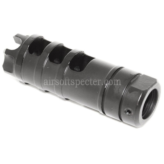 AIRSOFT SPECTER 68mm Dragon AK Style Metal Muzzle Brake Flash Hider For -14mm CCW Counter-Clockwise Thread Barrel Rifles Black