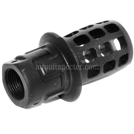 AIRSOFT SPECTER 55mm Top Hat Flash Hider Muzzle Brake Flash Hider For -14mm CCW Counter-Clockwise Thread Barrel Rifles Black