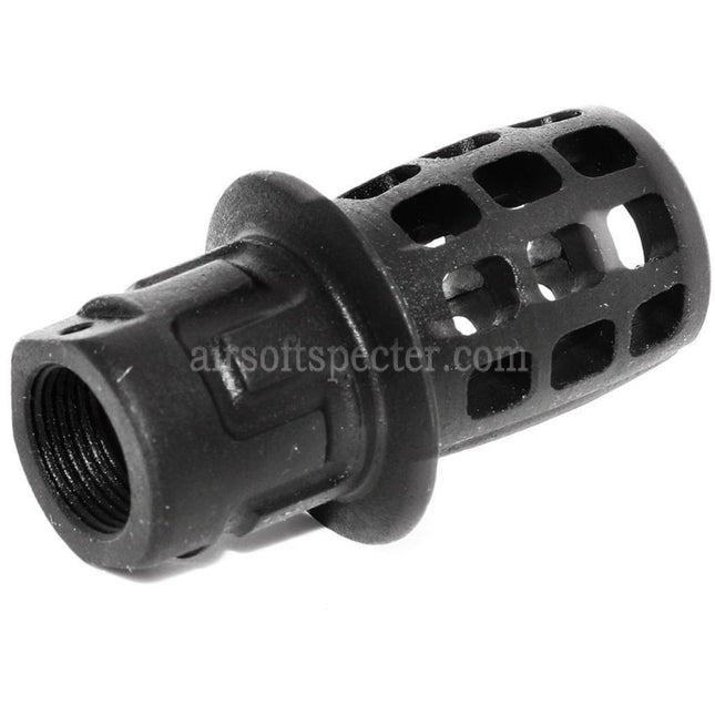 AIRSOFT SPECTER 55mm Top Hat Flash Hider Muzzle Brake Flash Hider For -14mm CCW Counter-Clockwise Thread Barrel Rifles Black