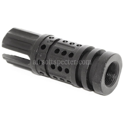 APS 68mm ICEFYRE Muzzle Brake Flash Hider For -14mm CCW Counter-Clockwise Thread Barrel Rifles Airsoft Black