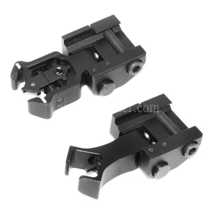 CYMA Diamond Aperture Folding Flip Up Front Rear Sight For 20mm Rail System