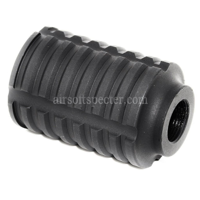 APS Type B Sound Blaster Amplifier Muzzle Flash Hider For -14mm CCW Counter-Clockwise Thread Barrel Rifles Airsoft Black