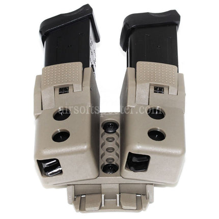 APS Quantum Mechanics Lockable Double Magazine Pouch For G17 / G18C / G19 / G22 / G23 / G24 / G34 / G35 G-Series GBB Magazine