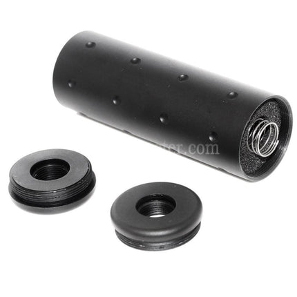 5KU 102mm Aluminium Stubby Suppressor Silencer Barrel Extension Tube For -14mm CCW Counter-Clockwise Thread Barrel Rifles Airsoft Black