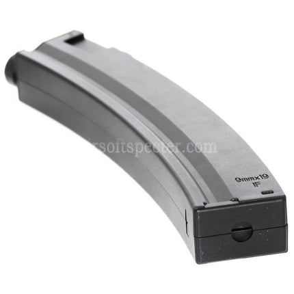 AIRSOFT SPECTER 100rd Plastic Mid-Cap Magazine For Classic Army / CYMA / G&P / Golden Eagle / JG / SRC / Tokyo Marui MP5 Series AEG Rifles Black