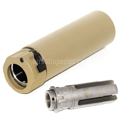 5KU 133mm SOCOM556 Mini-2 RC Suppressor Silencer with Flash Hider For -14mm CCW Counter-Clockwise Thread Barrel Rifles Airsoft