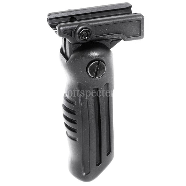 AIRSOFT SPECTER Polymer Folding Tactical RIS Vertical Front Grip For 20mm Rail System Black