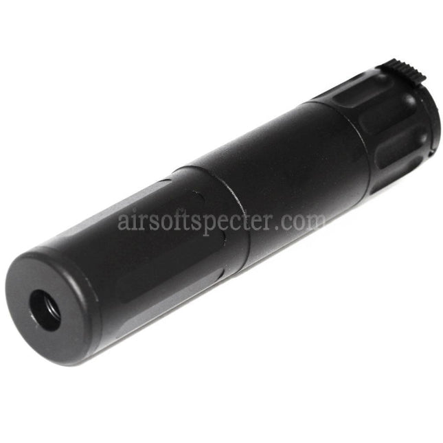 AIRSOFT SPECTER 170mm Aluminium SR5 Style Silencieux QD à dégagement rapide pour tube d'extension de canon pour fusils de type AAC Flash Hider Noir