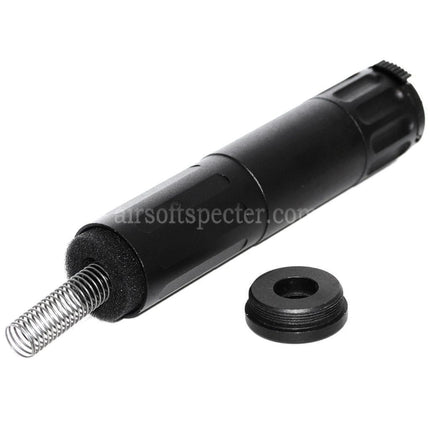 AIRSOFT SPECTER 170mm Aluminium SR5 Style Quick Release QD Suppressor Silencer Barrel Extension Tube For AAC Flash Hider Rifles Black