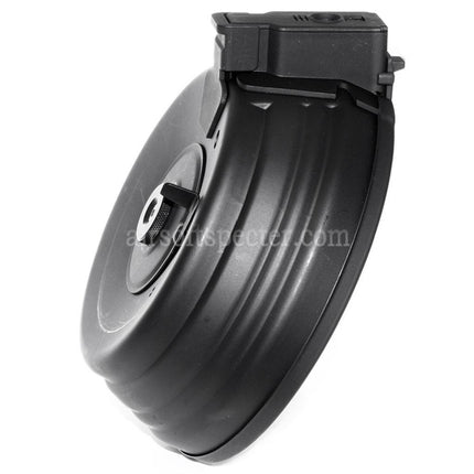 CYMA 2500rd Sheet Steel Wired & Sound Control Electric Drum Magazine With EU 220v Plug Charger For AK Series AEG Rifles Airsoft Black
