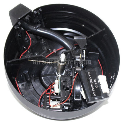 CYMA 2500rd Sheet Steel Wired & Sound Control Electric Drum Magazine With EU 220v Plug Charger For AK Series AEG Rifles Airsoft Black