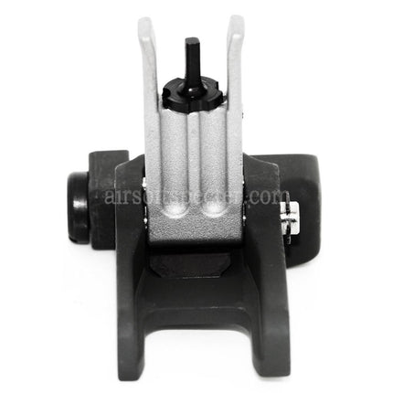 AIRSOFT SPECTER KAC Style 300M Metal Flip-Up Front Sight For MK18 MOD-1 M4 M16 AEG Rifles Black/Silver