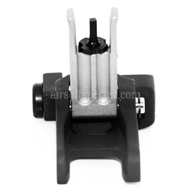 AIRSOFT SPECTER KAC Style 300M Metal Flip-Up Front Sight For MK18 MOD-1 M4 M16 AEG Rifles Black/Silver