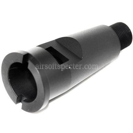 Rallonge de Canon Externe Court en Aluminium AIRSOFT SPECTER 2.25/2.75 56mm/69mm pour Fusils GBB - Filetage Anti-Horaire -14mm CCW