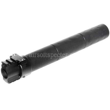 AIRSOFT SILENCIEUX QD STYLE SPECTER 261mm CM072 SR25 AVEC BLOC DE GAZ POUR FUSILS AEG GBB NOIR