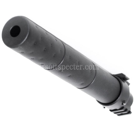 AIRSOFT SILENCIEUX QD STYLE SPECTER 261mm CM072 SR25 AVEC BLOC DE GAZ POUR FUSILS AEG GBB NOIR