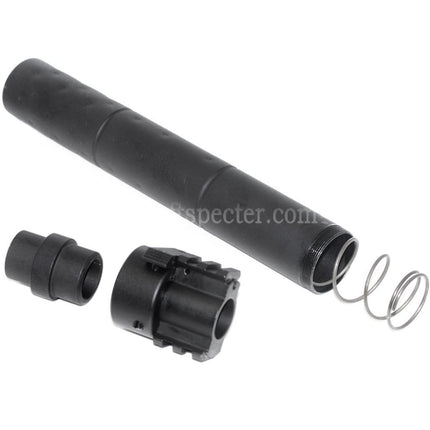 AIRSOFT SILENCIEUX QD STYLE SPECTER 261mm CM072 SR25 AVEC BLOC DE GAZ POUR FUSILS AEG GBB NOIR