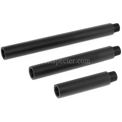 AIRSOFT SPECTER Rallonge de canon externe en aluminium 3/3.5 5/5.5 7/7.5 - Filetage antihoraire 14mm CCW AEG GBB Airsoft