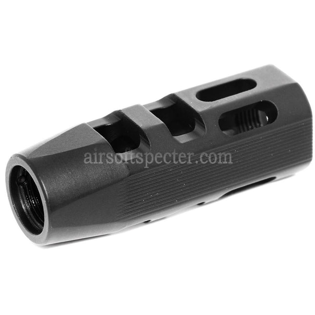 APS 62mm Evolution Tech Muzzle Brake Flash Hider 1.1 For -14mm CCW Counter-Clockwise Thread Barrel Rifles Airsoft Black