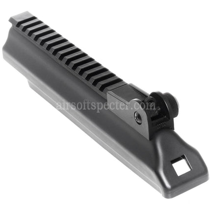 AIRSOFT SPECTER Upper Receiver Cover with 20mm Tactical Rail Rear Sight For CYMA Tokyo Marui AKS74U Series AEG Rifles Black
