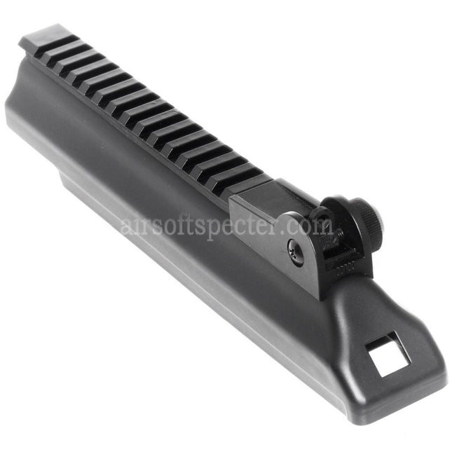 AIRSOFT SPECTER Upper Receiver Cover with 20mm Tactical Rail Rear Sight For CYMA Tokyo Marui AKS74U Series AEG Rifles Black