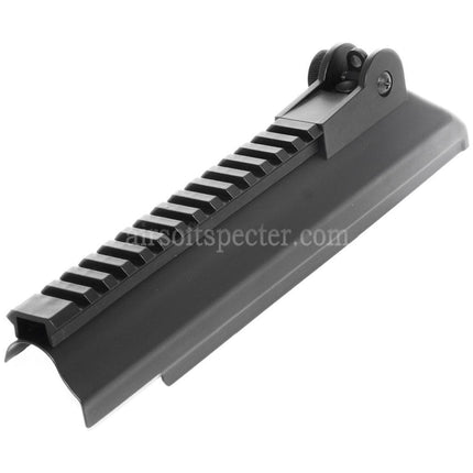 AIRSOFT SPECTER Upper Receiver Cover with 20mm Tactical Rail Rear Sight For CYMA Tokyo Marui AKS74U Series AEG Rifles Black