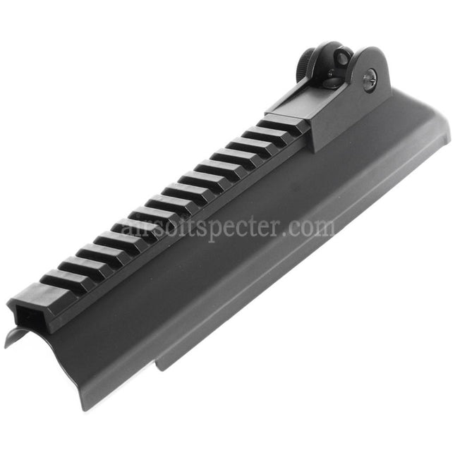 AIRSOFT SPECTER Upper Receiver Cover with 20mm Tactical Rail Rear Sight For CYMA Tokyo Marui AKS74U Series AEG Rifles Black
