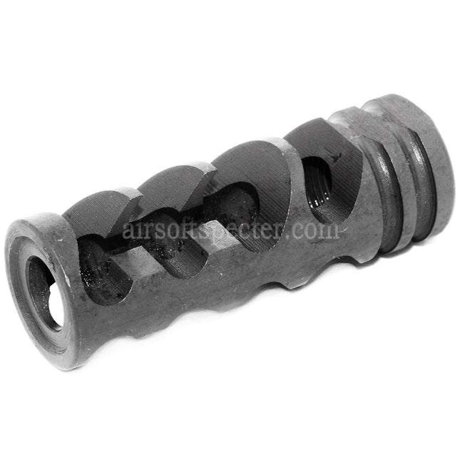AIRSOFT SPECTER 63mm DNTC 308 Type Muzzle Brake Flash Hider For -14mm CCW Counter-Clockwise Thread Barrel Rifles
