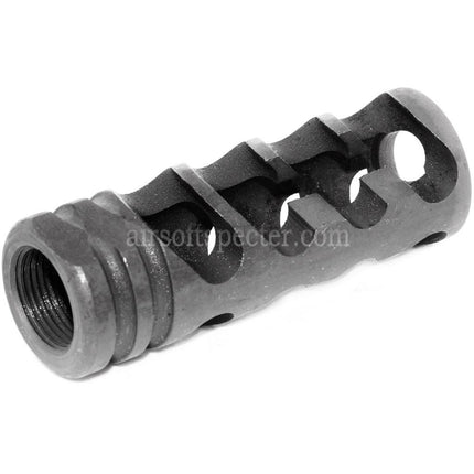 AIRSOFT SPECTER 63mm DNTC 308 Type Muzzle Brake Flash Hider For -14mm CCW Counter-Clockwise Thread Barrel Rifles