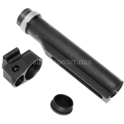 5KU 6-Positions Stock Buffer Tube Adaptor For E&L AK Convert to Use M4 Stock Rifles Airsoft Black
