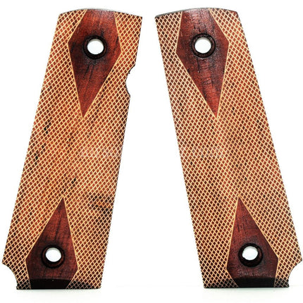 AIRSOFT SPECTER Wood Grip Cover For BELL ARMY AW WE KJ Tokyo Marui M1911 M.E.U SERIES 70 M45A1 WARRIOR GBB Pistols Brown