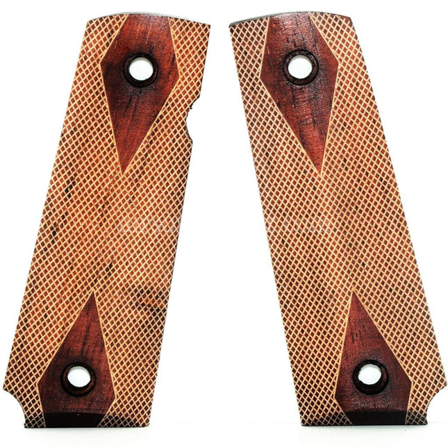 AIRSOFT SPECTER Wood Grip Cover For BELL ARMY AW WE KJ Tokyo Marui M1911 M.E.U SERIES 70 M45A1 WARRIOR GBB Pistols Brown
