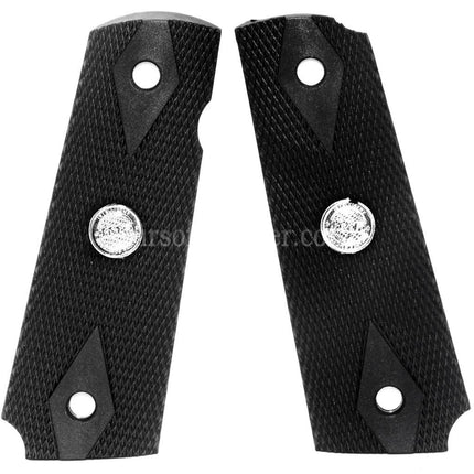 AIRSOFT SPECTER Plastic Grip Cover (Different Styles) For DOUBLE BELL ARMY AW WE KJ Tokyo Marui M1911 M.E.U SERIES 70 M45A1 WARRIOR GBB Pistols Black