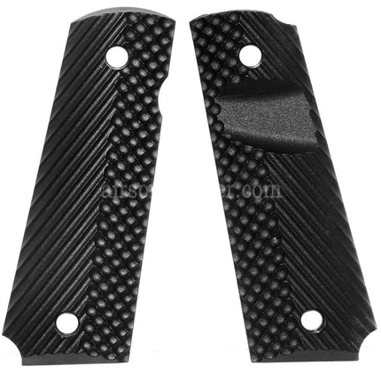 AIRSOFT SPECTER Plastic Grip Cover (Different Styles) For DOUBLE BELL ARMY AW WE KJ Tokyo Marui M1911 M.E.U SERIES 70 M45A1 WARRIOR GBB Pistols Black