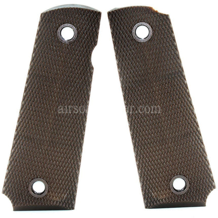 AIRSOFT SPECTER Plastic Grip Cover For DOUBLE BELL ARMY AW WE KJ Tokyo Marui M1911 M.E.U SERIES 70 M45A1 WARRIOR GBB Pistols Dark Brown