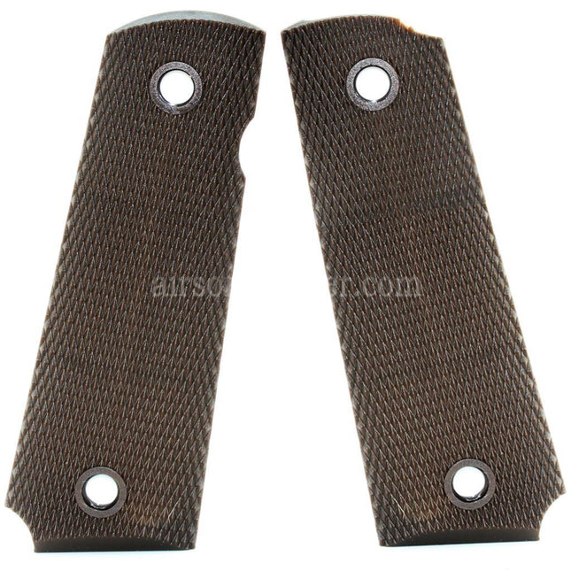 AIRSOFT SPECTER Plastic Grip Cover For DOUBLE BELL ARMY AW WE KJ Tokyo Marui M1911 M.E.U SERIES 70 M45A1 WARRIOR GBB Pistols Dark Brown