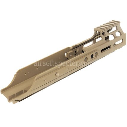 Système de garde-main rail PTS Kinetic MREX M-LOK pour répliques Airsoft VFC WE Cybergun Tokyo Marui Recoil Shock SCAR