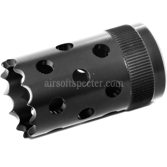 AIRSOFT SPECTER 50mm Sport Tactical M3 Shotgun Muzzle Brake Flash Hider For -22mm CCW Counter-Clockwise Thread Barrel Rifles Black