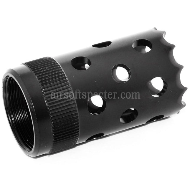 AIRSOFT SPECTER 50mm Sport Tactical M3 Shotgun Muzzle Brake Flash Hider For -22mm CCW Counter-Clockwise Thread Barrel Rifles Black