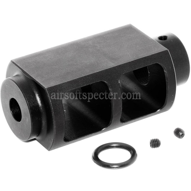 AIRSOFT SPECTER 76mm M700 Tactical Bolt Action Sniper Muzzle Brake Flash Hider For -14mm CCW Counter-Clockwise Thread Barrel Rifles Black