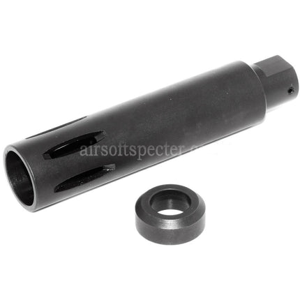 AIRSOFT SPECTER 113mm XM177 Style M16 Muzzle Brake Flash Hider For -14mm CCW Counter-Clockwise Thread Barrel Rifles Black