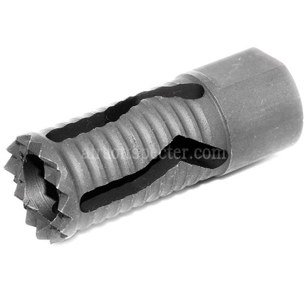 AIRSOFT SPECTER 57mm Medieval Muzzle Brake Flash Hider For -14mm CCW Counter-Clockwise Thread Barrel Rifles