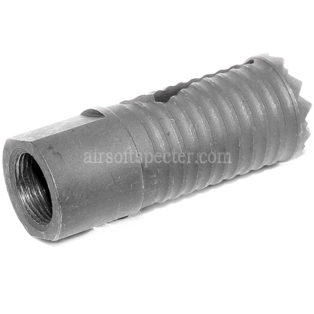 AIRSOFT SPECTER 57mm Medieval Muzzle Brake Flash Hider For -14mm CCW Counter-Clockwise Thread Barrel Rifles
