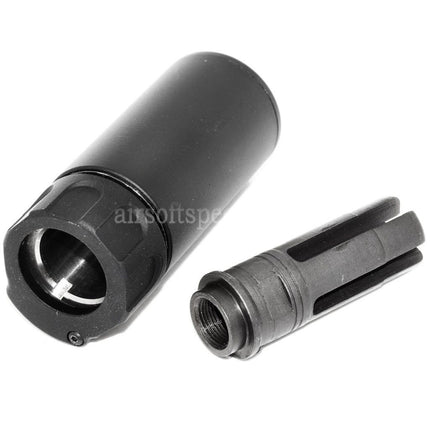 5KU 94mm QD Mini Suppressor Silencer with Flash Hider For -14mm CCW Counter-Clockwise Thread Barrel Rifles Airsoft