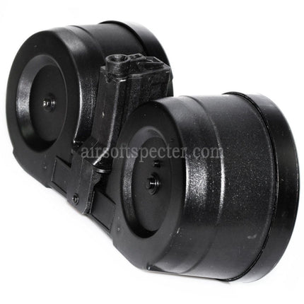 BATTLEAXE 2500rd Electric Winding Dual Drum Magazine For MP5 Series AEG Rifles Airsoft Black