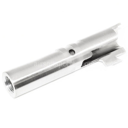 AIRSOFT SPECTER 85mm/89mm Outer Barrel -12mm CCW Counter-Clockwise For ARMY ARMAMENT R45 Detonics .45 Series GBB Pistols Silver