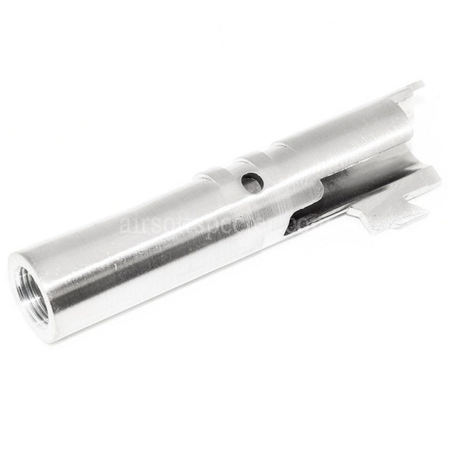 AIRSOFT SPECTER 85mm/89mm Outer Barrel -12mm CCW Counter-Clockwise For ARMY ARMAMENT R45 Detonics .45 Series GBB Pistols Silver