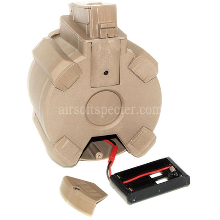BATTLEAXE 1400rd Sound Control Electric Drum Magazine For AK Series AEG Rifles Airsoft
